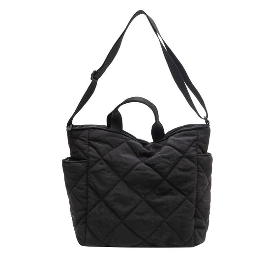 Puffer Tote Gym Lightweight Quilted Padding Shoulder Bag