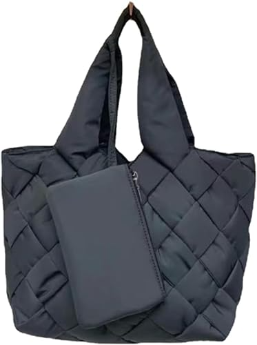 Puffer Woven Shoulder Bag